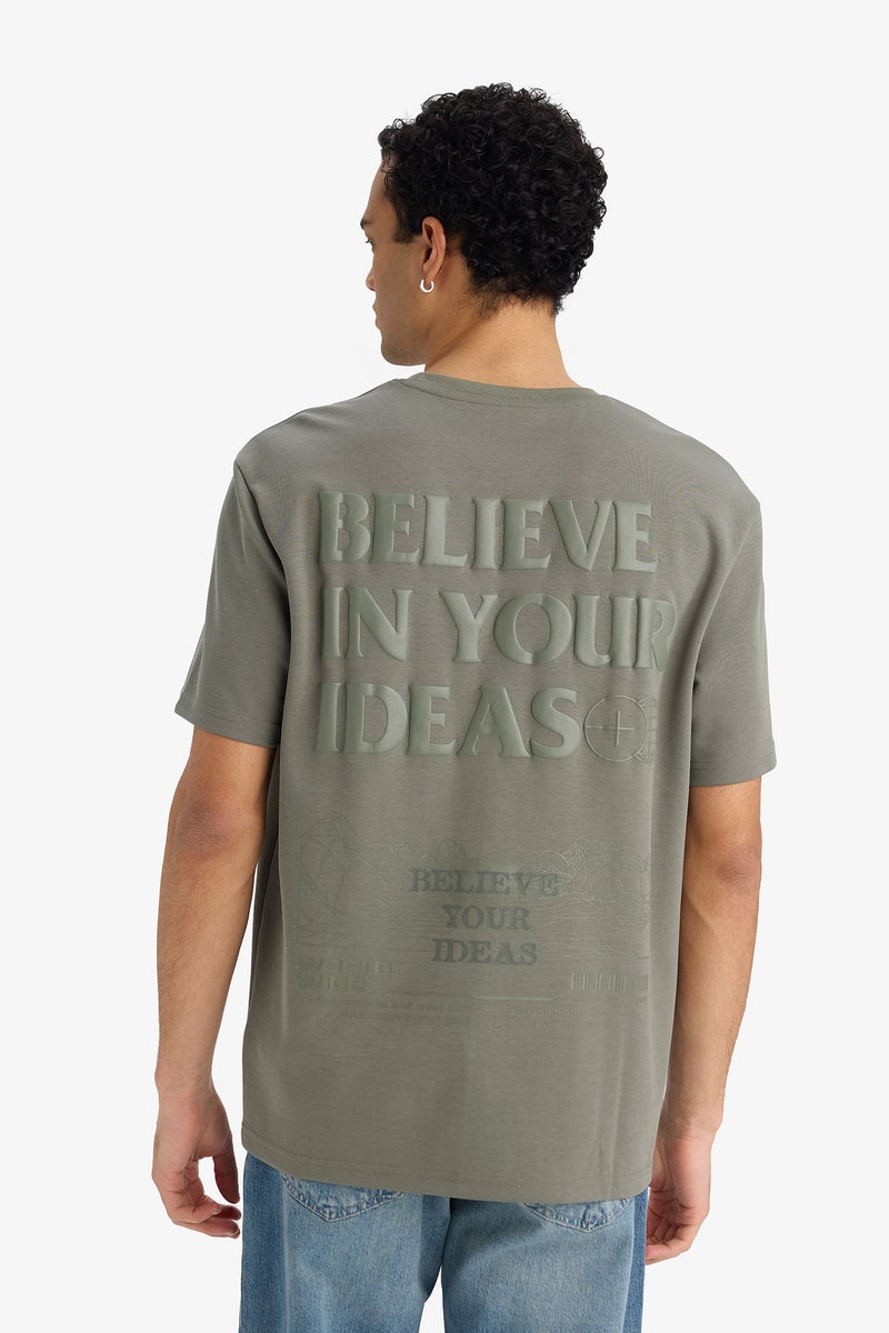 DeFacto Green Man Regular Fit Crew Neck Short Sleeve T-Shirt Casual - Image 5